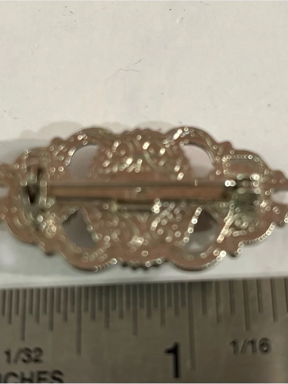 Silver-Tone Lavender Cabochon and Pearlescent Accent Brooch